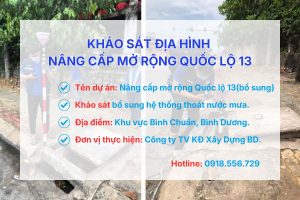Khảo sát địa hình nâng cấp mở rộng Quốc lộ 13