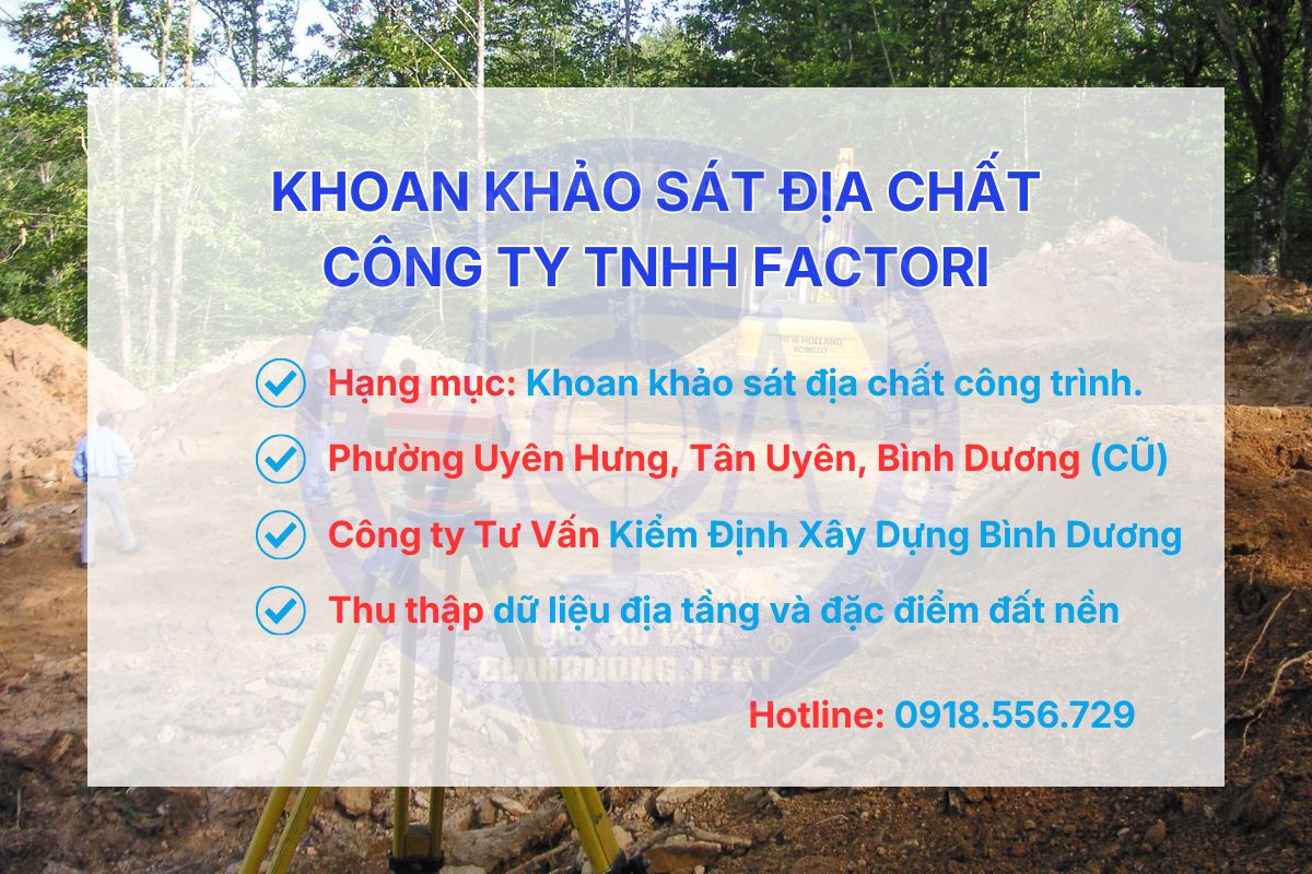 Khoan Khảo Sát Địa Chất Công Ty TNHH FACTORI