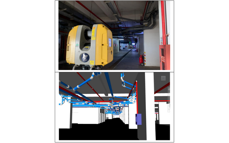 Hình 2: Khảo sát đo đạc hiện trạng 3D Scan dự án Nhà ở TDC PLaza