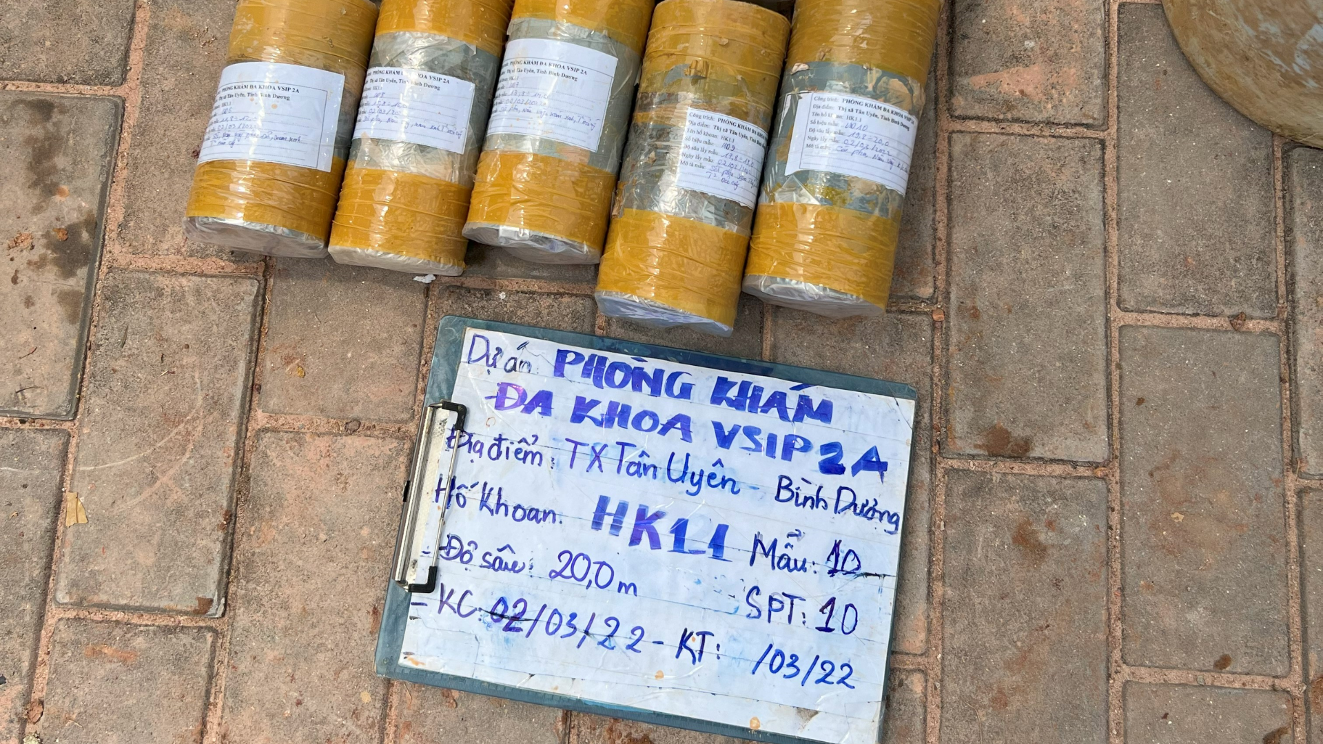 Hình 3: Khoan khảo sát địa chất Phòng Khám Đa Khoa Khu Công Nghiệp VSIP-IIA - Bình Dương