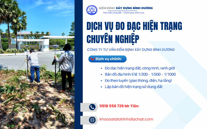 Dịch vụ đo đạc hiện trạng chuyên nghiệp