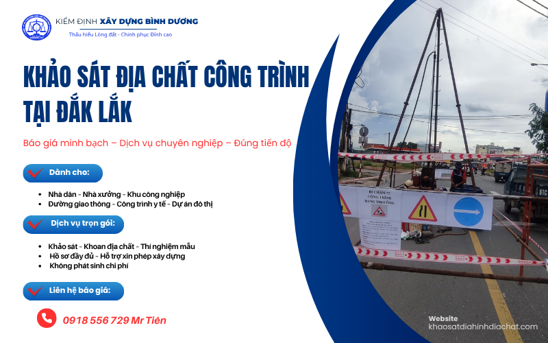 Đơn vị khảo sát địa chất công trình tại Đắk Lắk uy tín