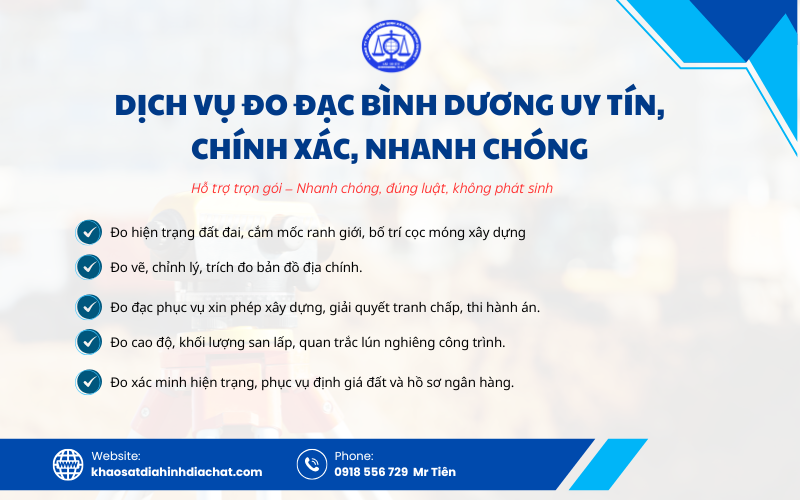 Dịch vụ đo đạc Bình Dương uy tín – Công ty Tư vấn Kiểm định Xây dựng Bình Dương