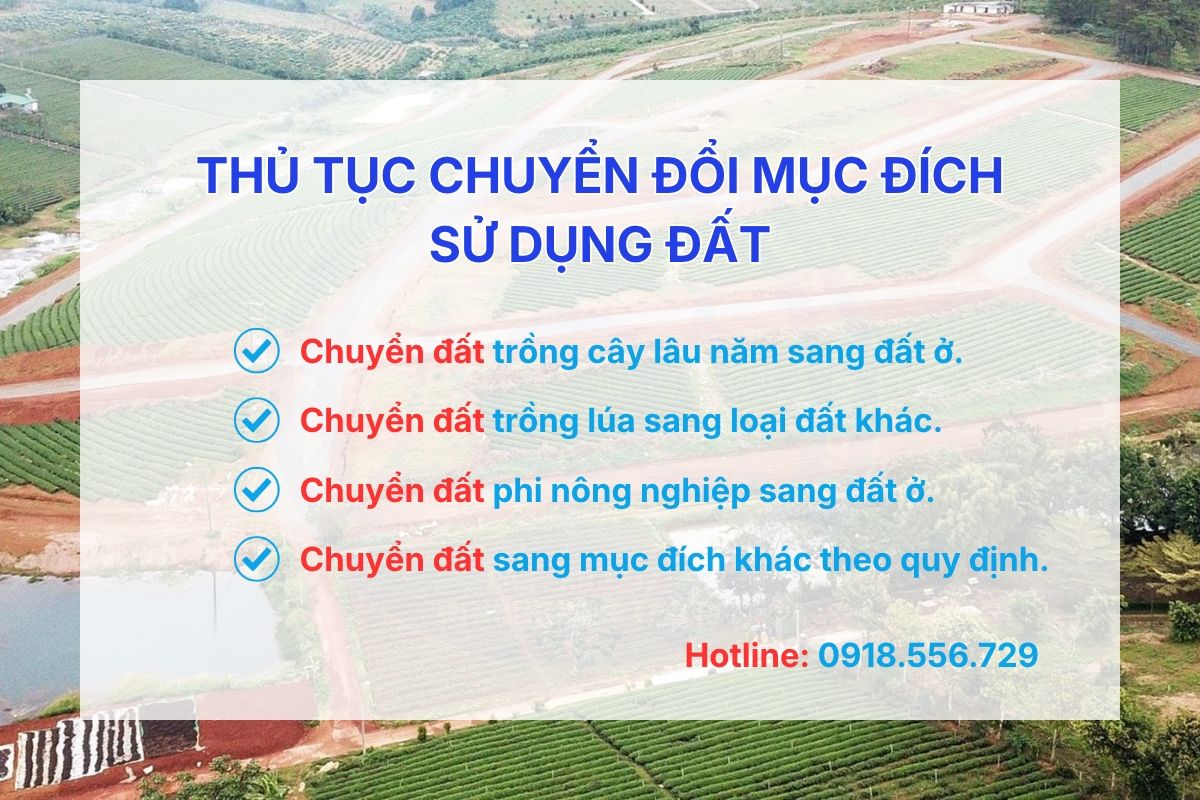 Thủ tục chuyển đổi mục đích sử dụng đất