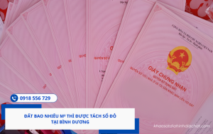 Đất bao nhiêu m² thì được tách sổ đỏ tại Bình Dương