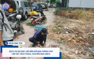 Dịch vụ đo đạc lập bản đồ địa chính cho cấp sổ, tách thửa, chuyển mục đích