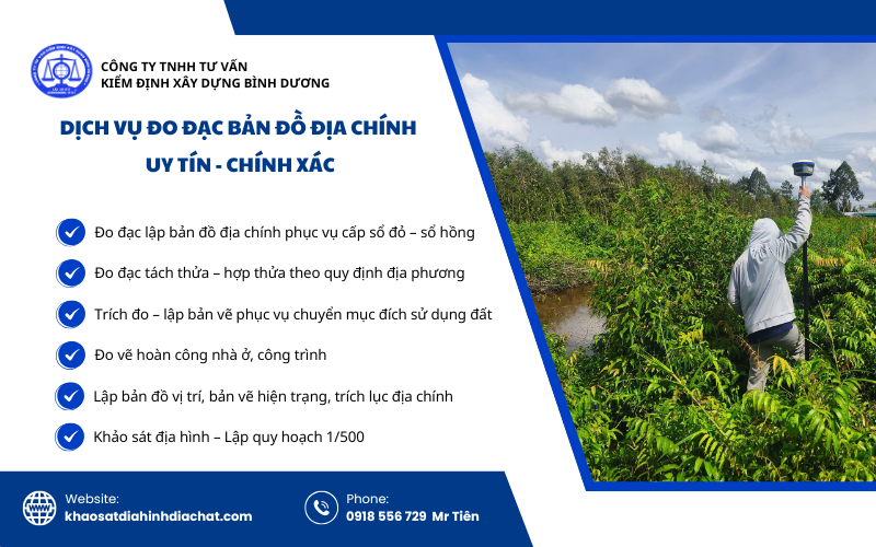 Dịch vụ đo đạc – trích lục – chỉnh lý bản đồ địa chính tại Bình Dương