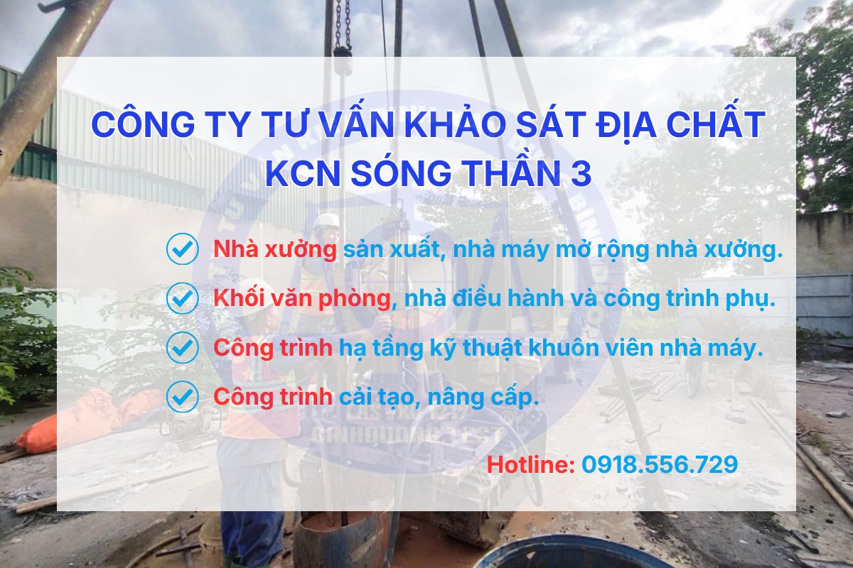 Công ty tư vấn khảo sát địa chất KCN Sóng Thần 3