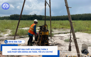 Khảo sát địa chất KCN Sóng Thần 3 Hotline 0918 556 729 Mr Tiên
