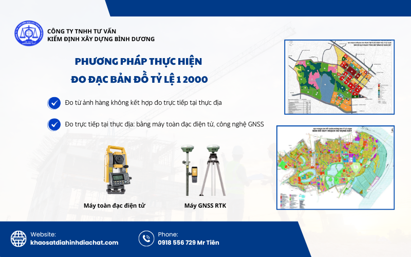 Phương pháp thực hiện đo đạc bản đồ tỷ lệ 1 2000 