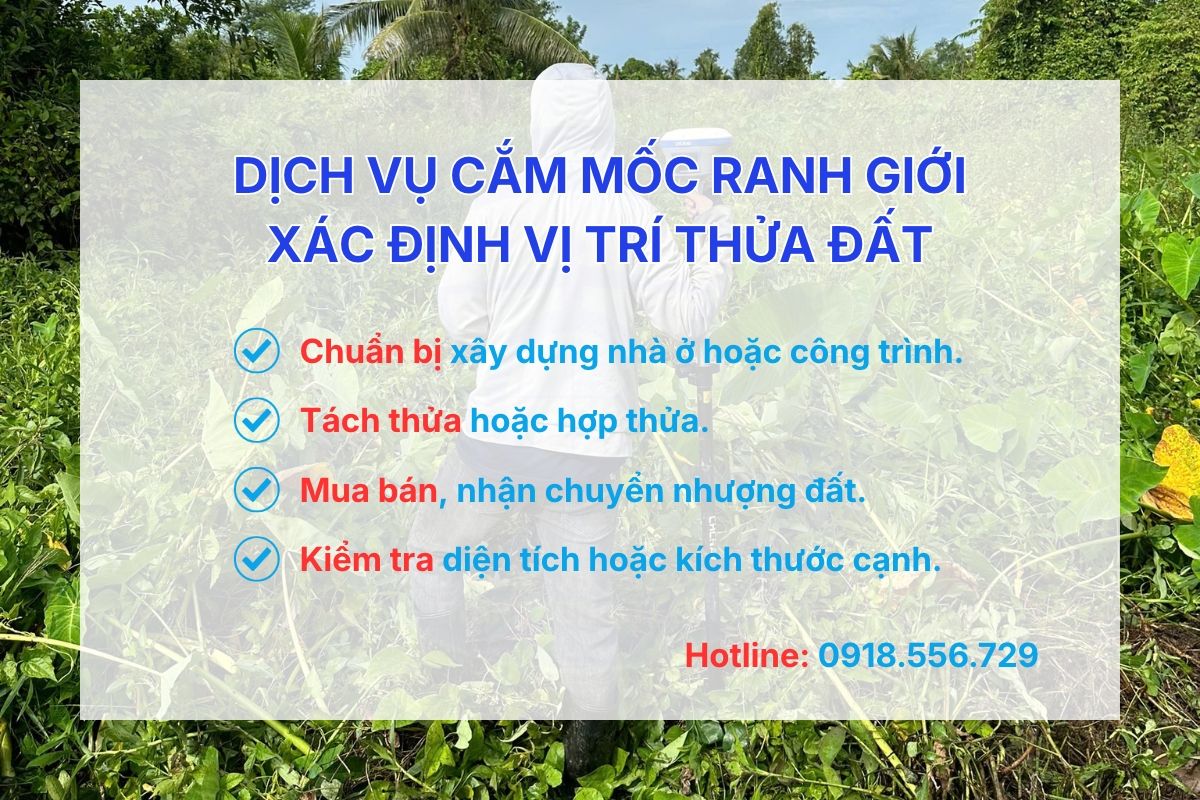 Dịch vụ cắm mốc ranh giới xác định vị trí thửa đất Bình Dương