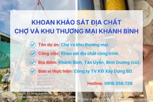 Khoan khảo sát địa chất tại dự án chợ và khu thương mại tại Khánh Bình Bình Dương