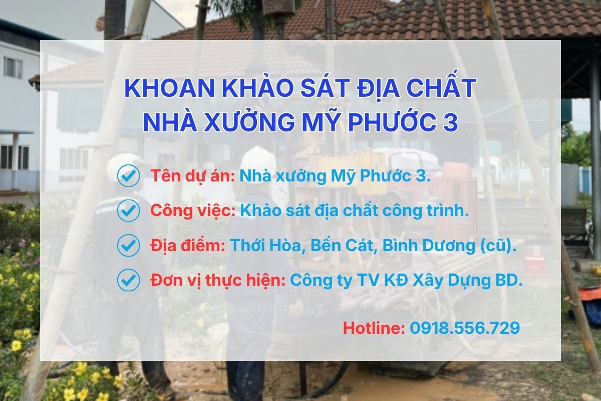 Khoan khảo sát địa chất Nhà xưởng Mỹ Phước 3