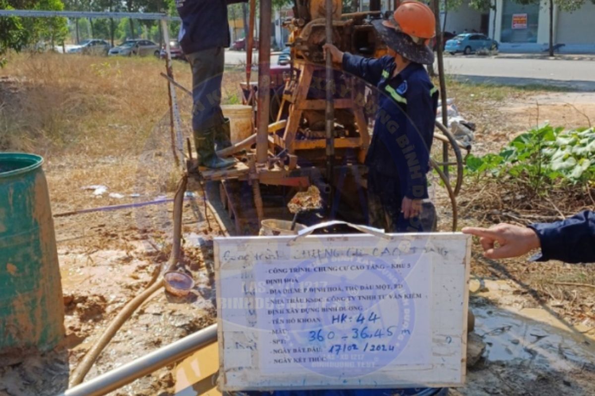 Tổng quan dự án Khoan khảo sát địa chất Chung Cư Cao Tầng - Khu 5 Định Hòa