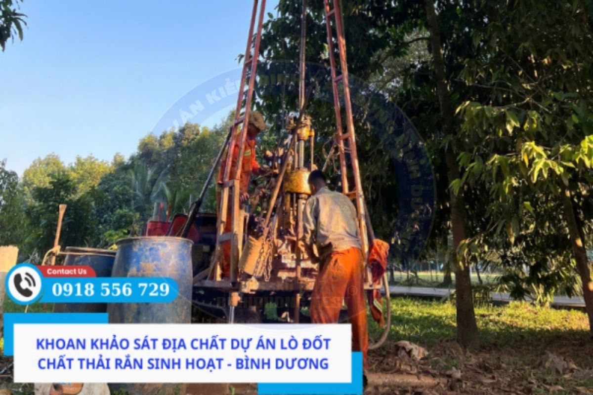 Thông tin dự án Khoan khảo sát địa chất dự án lò đốt chất thải rắn sinh hoạt tại Bình Dương
