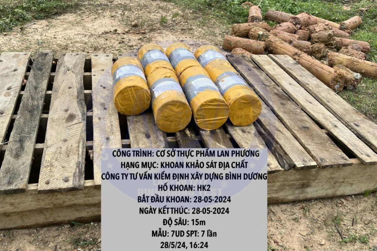 Dịch vụ Khoan khảo sát địa chất Cơ sở thực phẩm Lan Phương Bình Dương